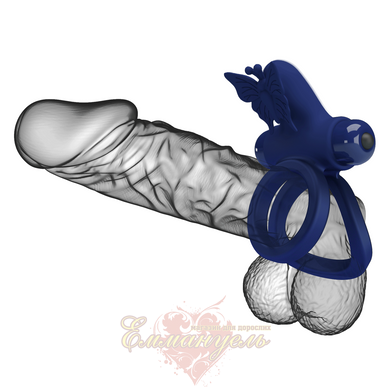 Эрекционное виброкольцо Prette Love Powerful Ring с 10 режимами вибрации 6603BI-210296-3 фото