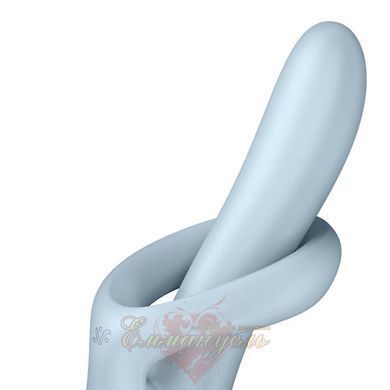 Кролик-вибратор с подогревом и ротацией Satisfyer Heat Flex 4 Light blue, силиконовый 663004068220 фото