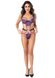 Openwork bodysuit - Heart Lace Teddy with Jewel S/M, with decorative straps, purple