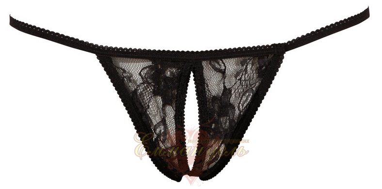 Women's Thong - 2320762 String ouvert, black, S-L