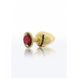 Анальная металлическая пробка M (Medium) с камнем красного цвета Butt Plug with Diamond Jewel Taboom T17168 фото 3