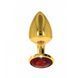 Анальная металлическая пробка M (Medium) с камнем красного цвета Butt Plug with Diamond Jewel Taboom T17168 фото 2