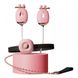Set of vibrating nipple clamps and collar with leash - Qingnan No.2, pink