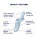 Кролик-вибратор с подогревом и ротацией Satisfyer Heat Flex 4 Light blue, силиконовый 663004068220 фото 4