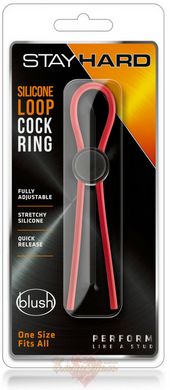 Регульоване ерекційне кільце - Blush Stay Hard Silicone Loop Cock Ring - Red