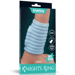 Насадка на член з вібрацією - Vibrating Wave Knights Ring Blue