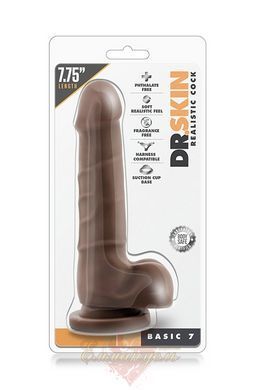 Фаллоимитатор - Dr. Skin Realistic Cock Basic 7 - Chocolate TS250909 фото
