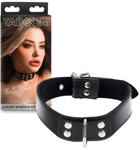 Ошейник с фиксатором - Taboom Elegant D-Ring Collar - Black