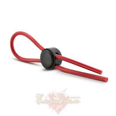 Adjustable cock ring - Blush Stay Hard Silicone Loop Cock Ring - Red