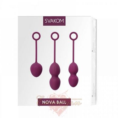 Набір вагінальних кульок - Svakom Nova Ball, Фіолетові