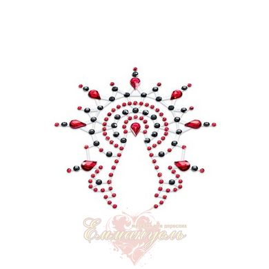 Пестіс з кристалів - Petits Joujoux Gloria set of 3 - Black/Red, прикраса на груди і вульву