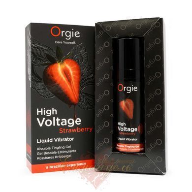 Рідкий вібратор orgie high voltage зі смаком полуниці 15 ml 69-88028 фото