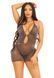 Платье Leg Avenue Lurex Rhinestone Keyhole Halter Dress, One Size, черно-серебряное SX2769 фото 1