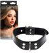 Collar with lock - Taboom Elegant D-Ring Collar - Black