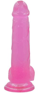 Phalloimitator with scrotum - Jelly Studs Crystal Dildo -Large