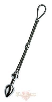 Ерекційне кільце с пробкой - MALESATION Cock-Grip mit Alu-Plug klein 614000257815 фото