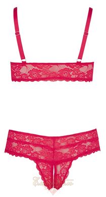 Underwear - 2212404 Bra and G-string Red, XL