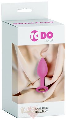 Анальний страз - ToDo by Toyfa Brilliant, силікон, рожевий, 8 см
