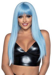 Длинный голубой парик Leg Avenue Long Straight Bang Wig, 61 см, голубой SX1041 фото