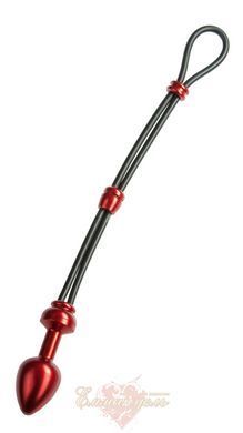 Ерекційне кільце с пробкой - MALESATION Cock-Grip mit Alu-Plug klein 614000257815 фото