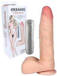 Vibrator with suction cup - Okeanos Loveclonex 8" vibration 21-00022 &mdash; photos