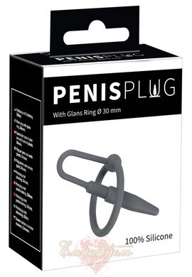 Ерекційне кільце - Penis Plug with Glans Ring