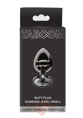 Анальна пробка - Taboom Butt Plug With Diamond Jewel Black, S