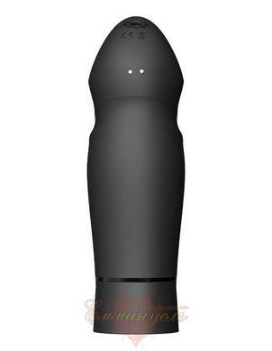 Compact smart sex machine Zalo – Sesh Obsidian Black, 2 attachments, remote control, Swarovski crystal