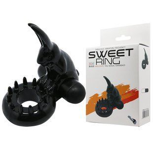 Ерекційне кільце - Sweet Ring Black with Bunny 6603BI0501 фото