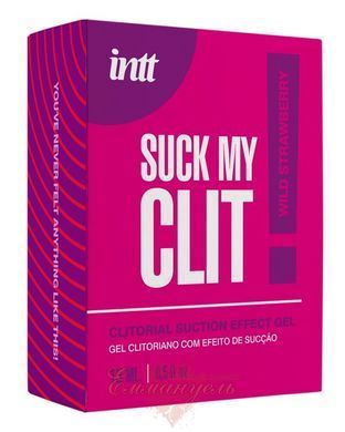 Смоктайзер для клітора Intt Suck My Clit Wild Strawberry (15 мл) &mdash; гель з ефектом посмоктування  SX4002 фото