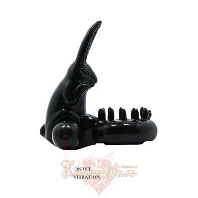 Erection ring - Sweet Ring Black with Bunny