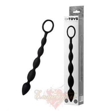 Anal chain - Toyfa A-toys М, силикон, черный, 27,6см