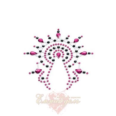 Пэстис из кристаллов - Petits Joujoux Gloria set of 3 - Black/Pink, украшение на грудь и вульву