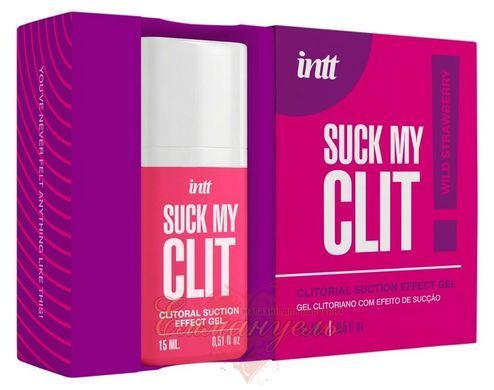 Смоктайзер для клітора Intt Suck My Clit Wild Strawberry (15 мл) &mdash; гель з ефектом посмоктування  SX4002 фото