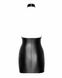 Платье виниловое с полупрозрачным верхом - F311 Noir Handmade Eros, с цветочным узором, черное, S