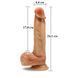 Dildo with scrotum - Blush Renaissance Raphael 9.5&rdquo; with Sliding Foreskin, Squeezable Balls & Suction Cup &ndash; Dual Density Silicone 614000009801 - photos (5