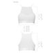 Sports top with transparent insert - Passion PS006 TOP S, white