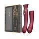 Смартвибратор 3в1 Zalo &mdash; Queen set Wine Red, пульсирующая жемчужина и вакуум, кристалл Swarovski SO6662 фото 10