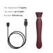 Смартвибратор 3в1 Zalo &mdash; Queen set Wine Red, пульсирующая жемчужина и вакуум, кристалл Swarovski SO6662 фото 6