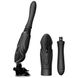 Compact smart sex machine Zalo – Sesh Obsidian Black, 2 attachments, remote control, Swarovski crystal