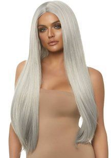 Парик Leg Avenue 33&Prime; long straight center part wig, серый SO8588 фото