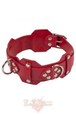 VIP Leather Collar, red