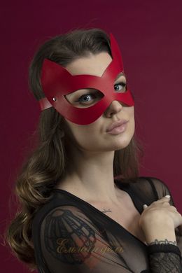 Cat mask Feral Feelings - Kitten Mask, genuine leather, red