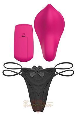 Panty vibrator Liebe Panty Vibe Recargable Cerise, heating up to 39 &deg;C, remote control, panties included SX1594 &mdash; photos