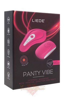 Panty vibrator Liebe Panty Vibe Recargable Cerise, heating up to 39 &deg;C, remote control, panties included SX1594 &mdash; photos