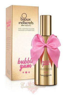 Silicone-based lubricant 2in1 - Bijoux Indiscrets Bubblegum, for sex and massage