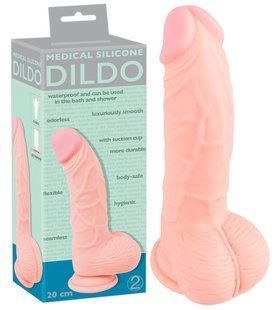 Phalloimitator with scrotum - Medical Silicone Dildo 20 cm 61325266730000 &mdash; photos