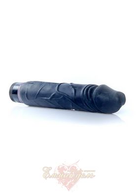 Vibrator - Real Skin Multispeed Black, 22 см