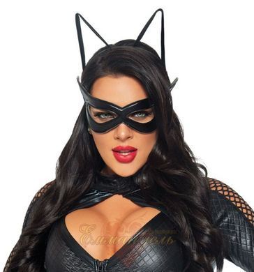Еротичний костюм супергероя-кішечки - Leg Avenue Wicked Kitty S, комбінезон, пояс, маска, вушка SO9128 фото