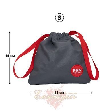 Сумка для секс-іграшок - Fun Factory TOYBAG, S, сіра, кисет, 14x14 см SX1009 фото